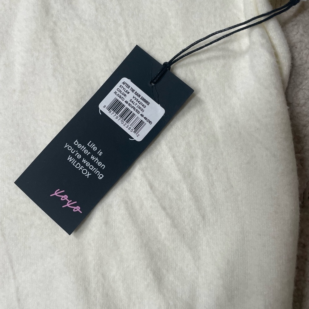 Wildfox After The Rain Sommers Rainbow Salt Cream Crewneck Jumper Sweater XL NWT - Picture 3 of 6